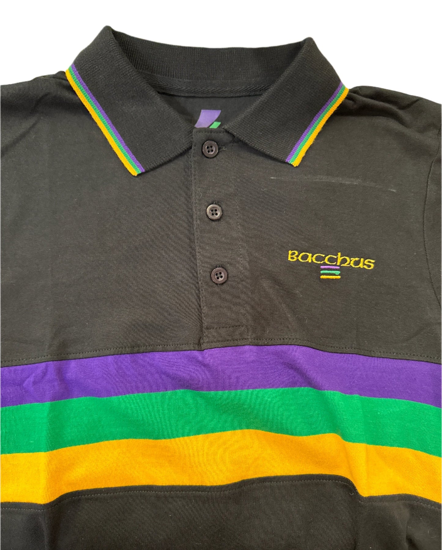 Black PGG Mardi Gras Polo (Runs small)