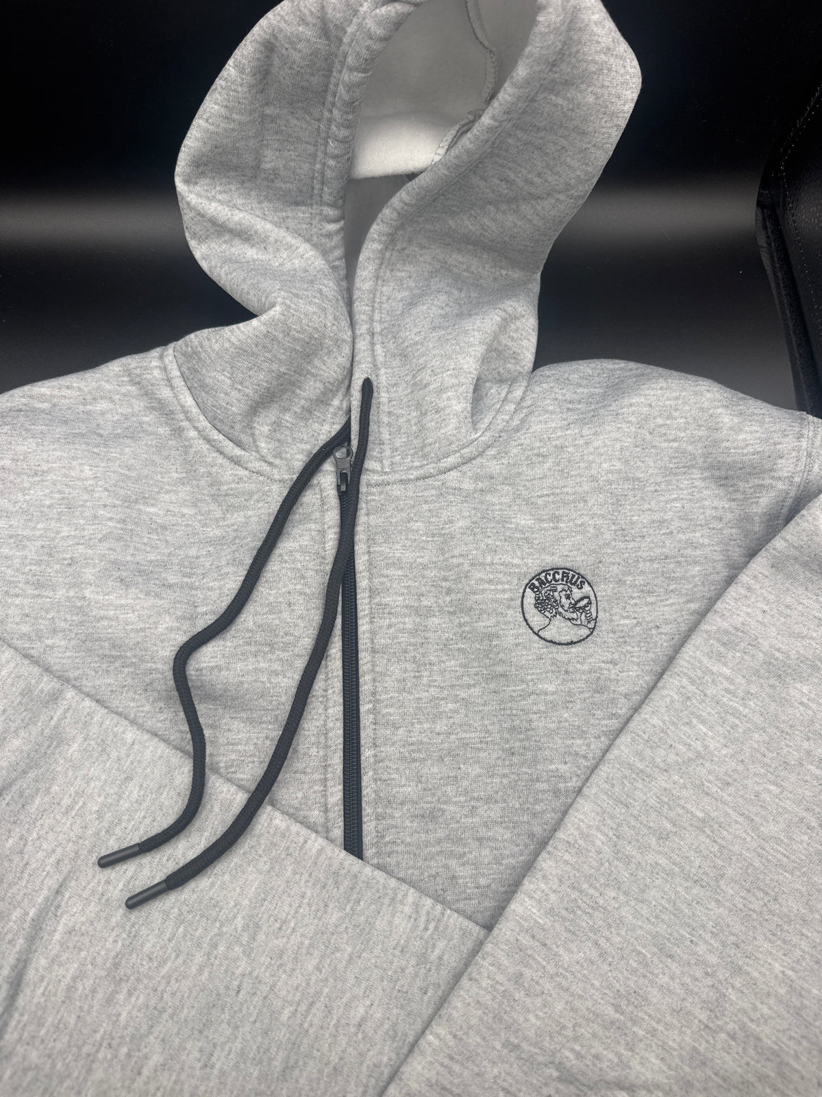 Krewe of Bacchus Heather Gray Full-Zip Hoodie