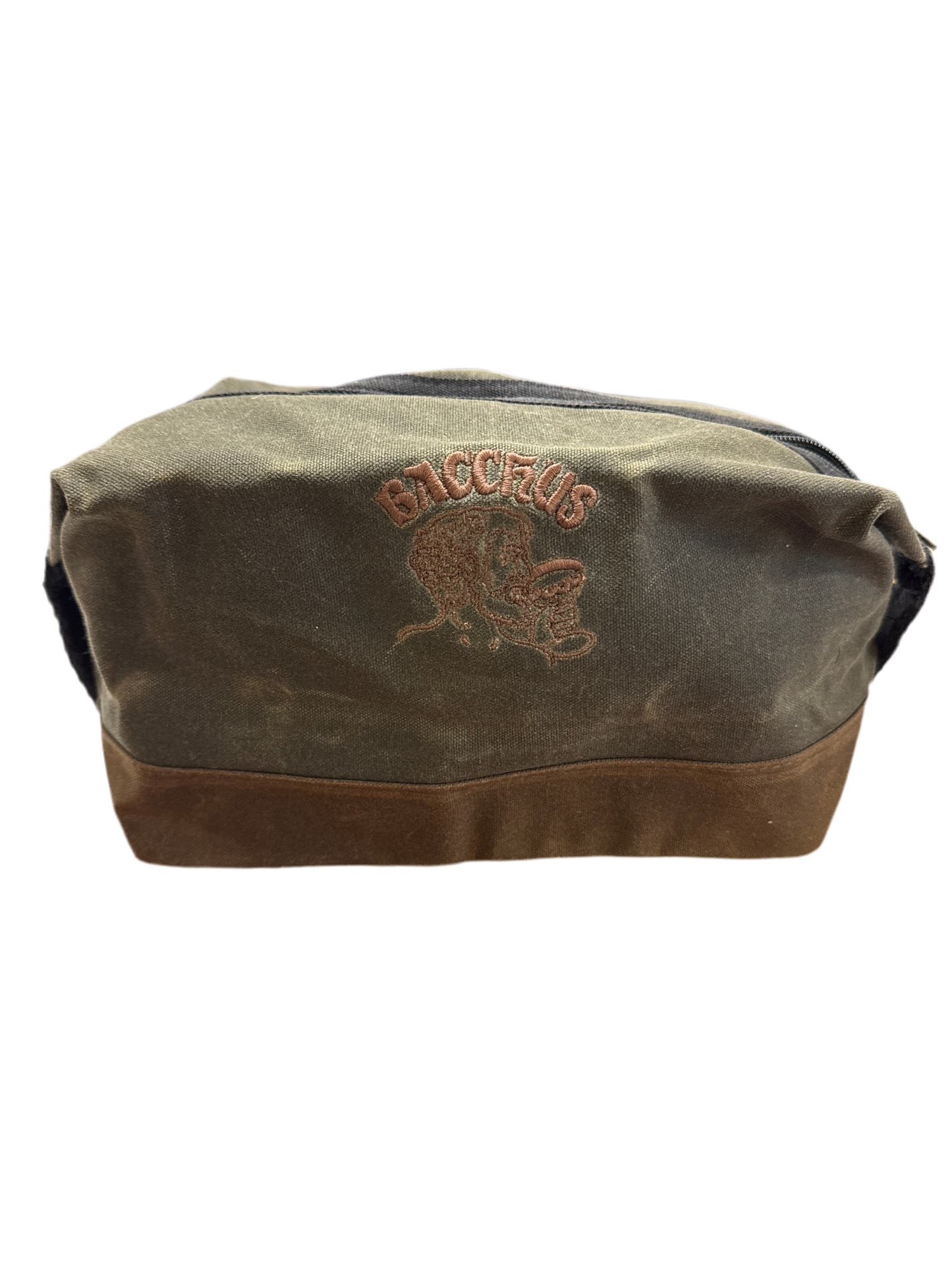 Waxed Canvas Travel Kit Olive