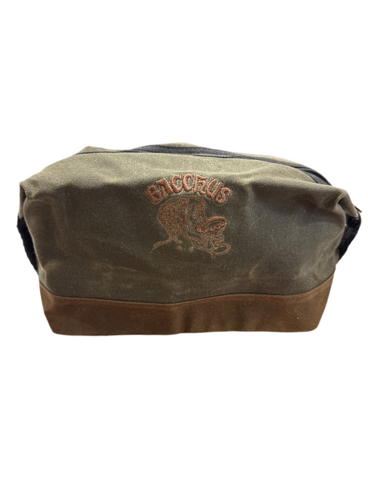 Waxed Canvas Travel Kit Olive