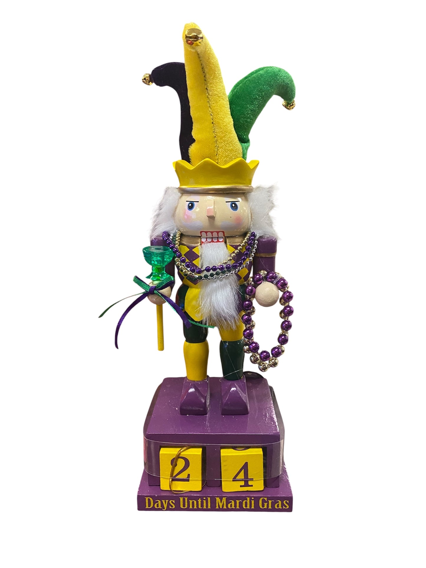 Mardi Gras King Countdown Nutcracker