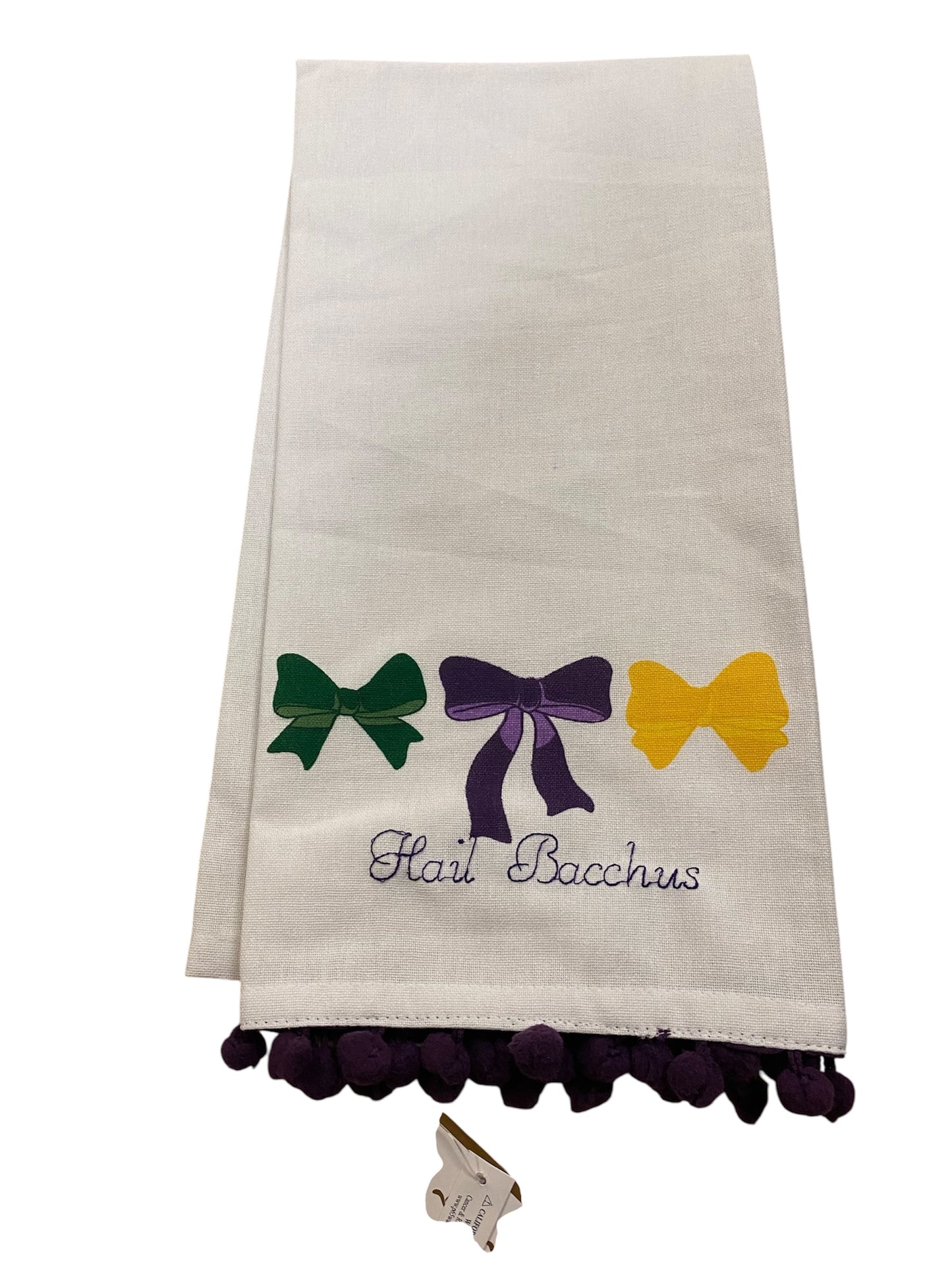 Pom Pom Bow Hand Towel