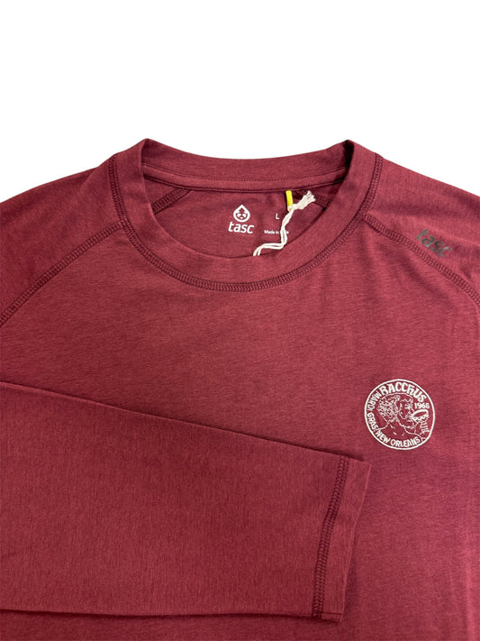 Tasc Maroon Long Sleeve Carrollton T-Shirts
