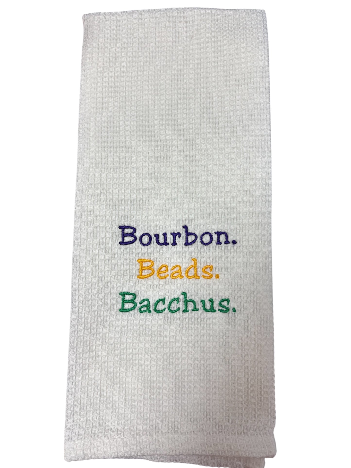 Bourbon Beads Bacchus Embroidered Towel