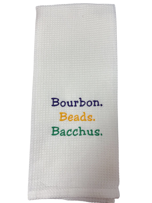 Bourbon Beads Bacchus Embroidered Towel