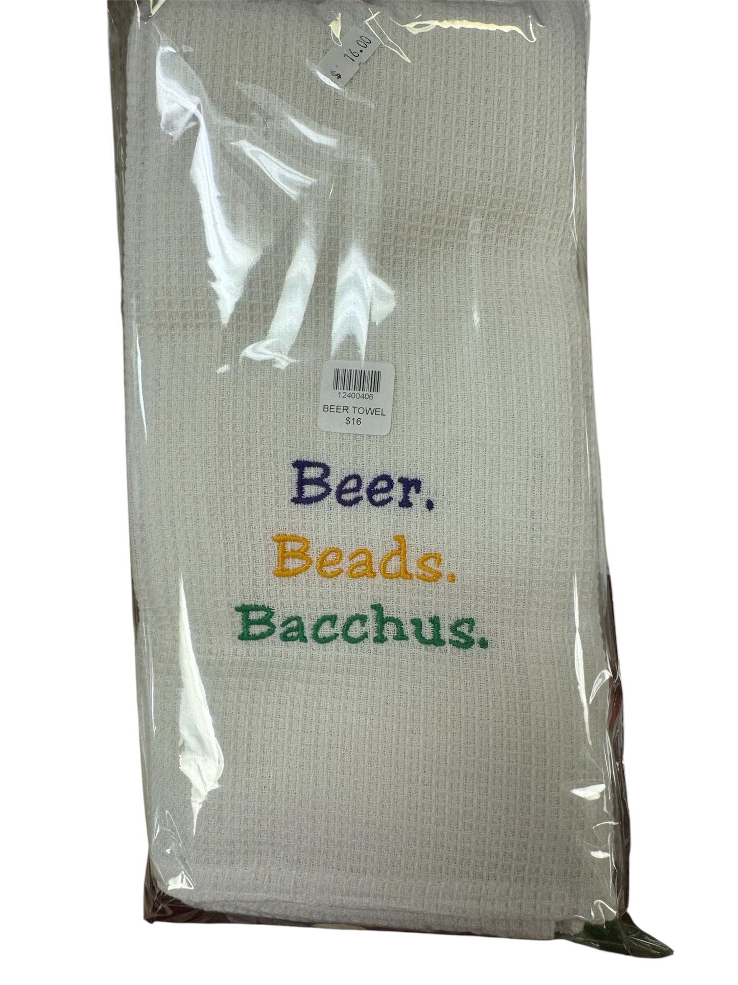 Beer Beads Bacchus Embroidered Towel