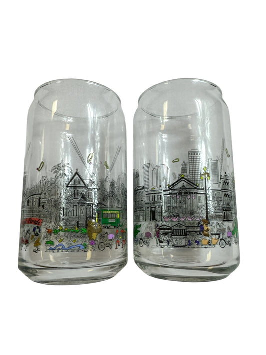 Parade Route Can Shapped Glass