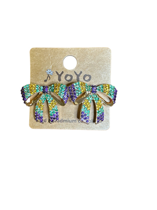 PGG Stone Bow Earrings