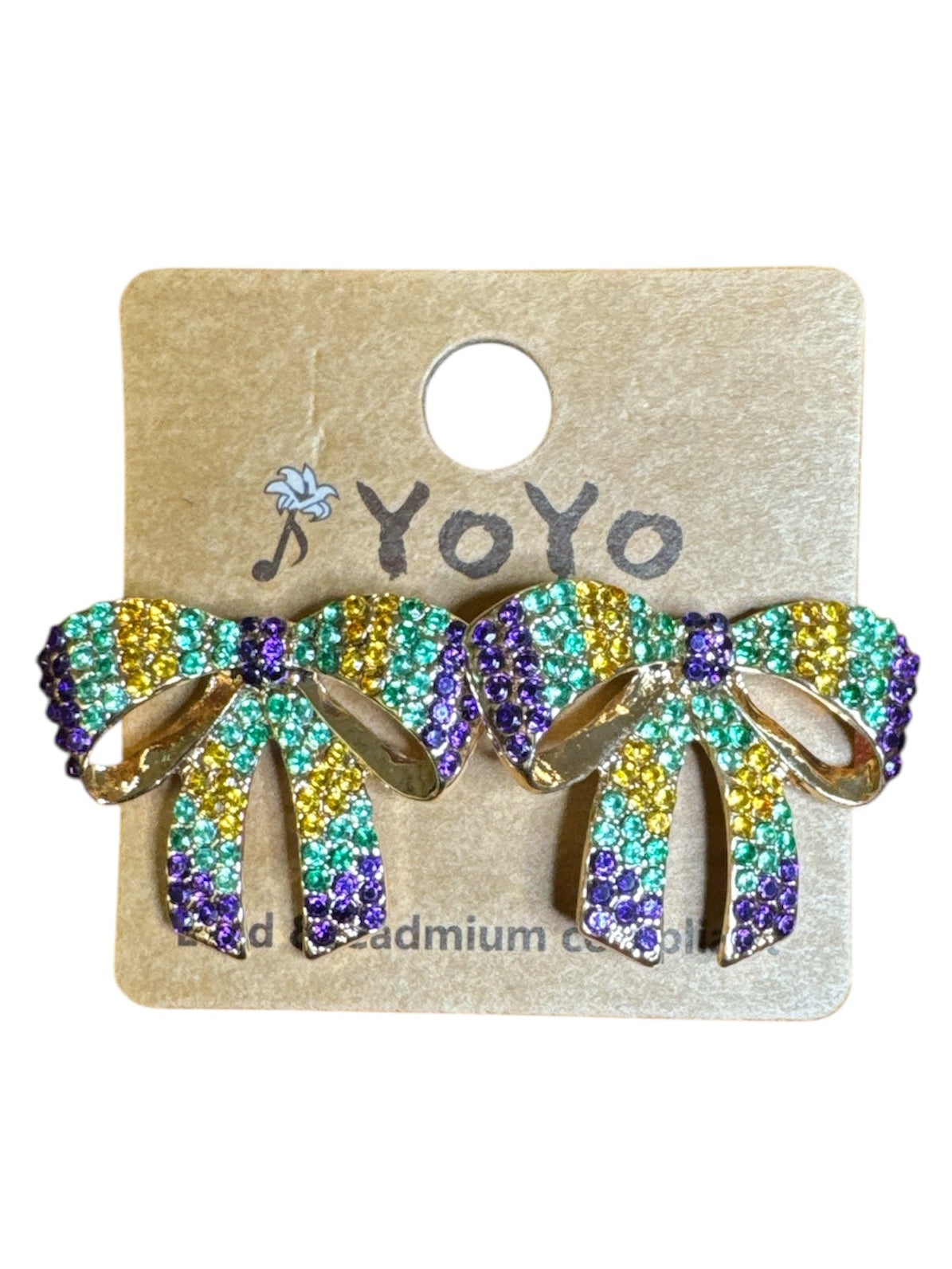 PGG Stone Bow Earrings