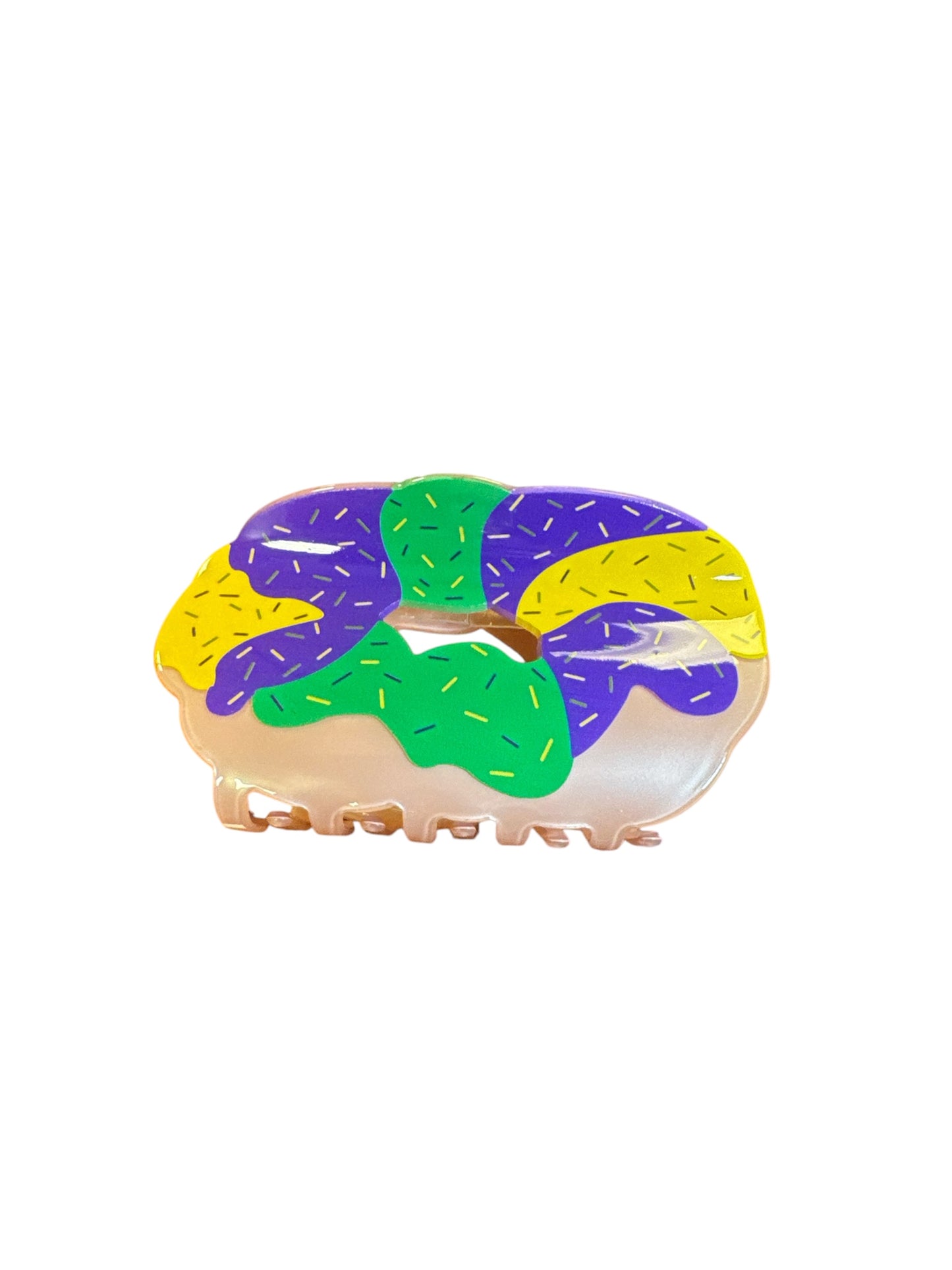King Cake Hair Claw Clip