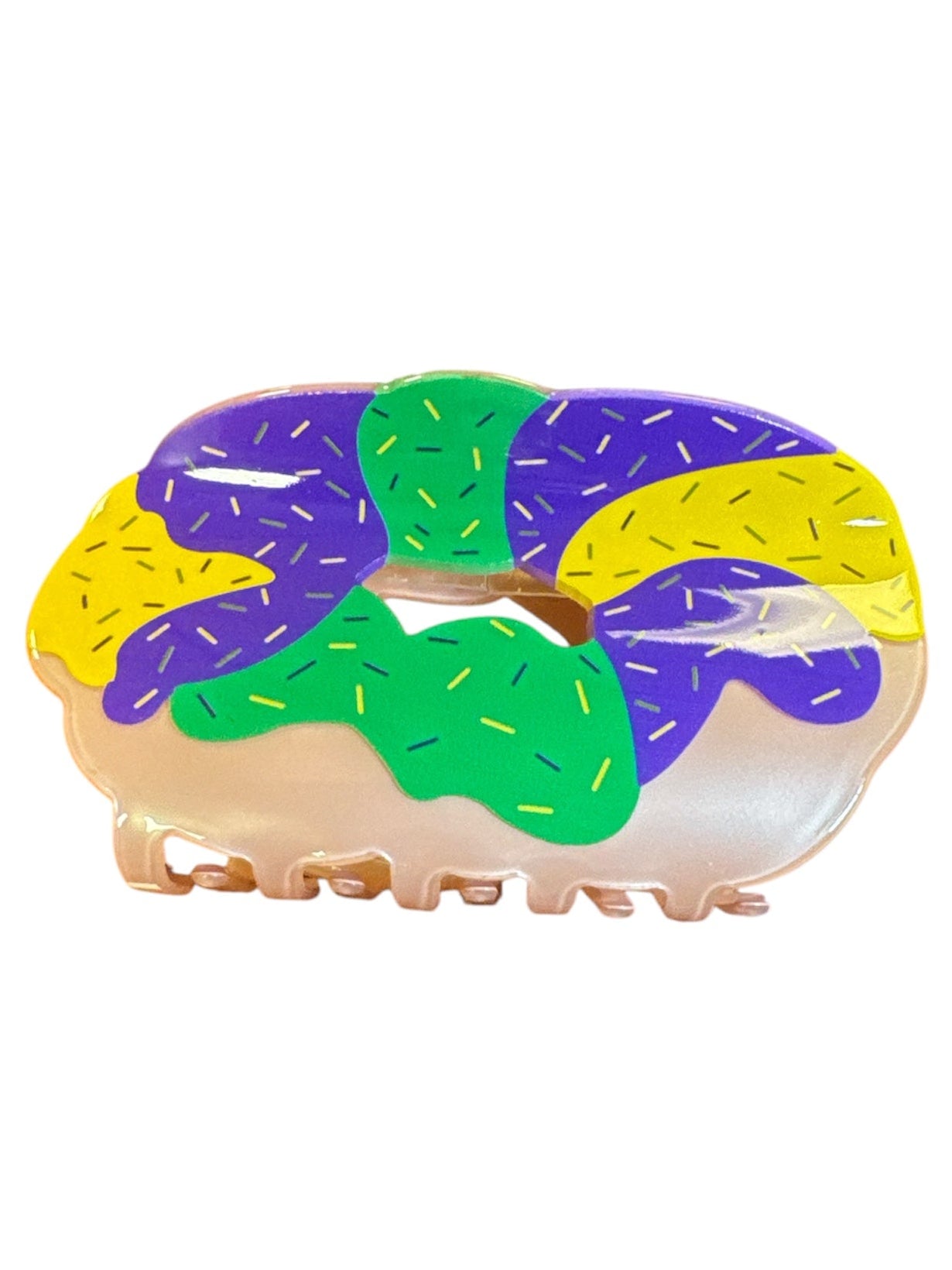 King Cake Hair Claw Clip