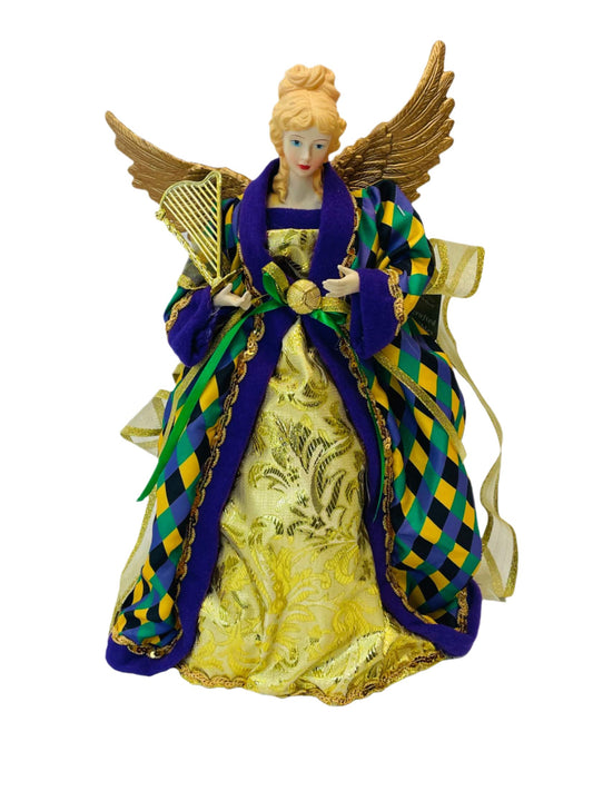 Mardi Gras Angel Tree Topper