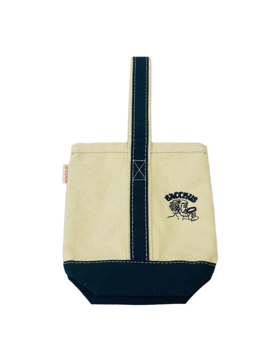 Navy Canvas Two Bottle Wine Tote
