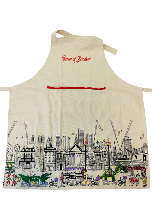 Embroidered Bacchus Apron