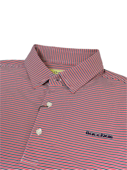Donald Ross Red, White & Blue Striped Shirt (Runs large)