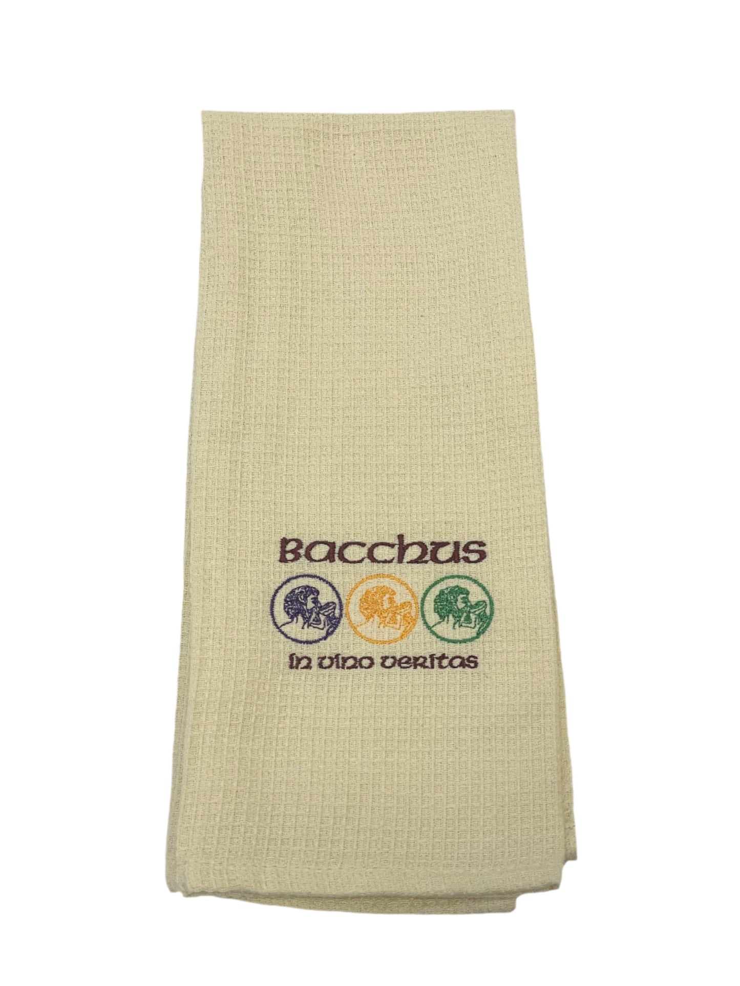 Three Bacchus Doubloons Embroidered Towel