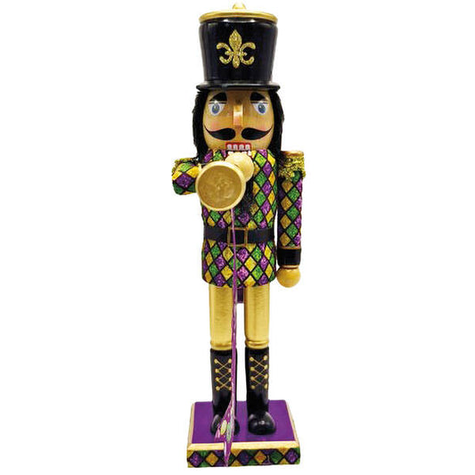 14" Mardi Gras Bugler Nutcracker