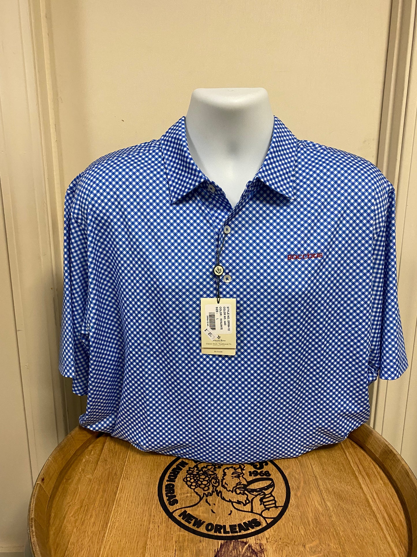 Donald Ross Royal/White Golf Shirt (Runs Large)
