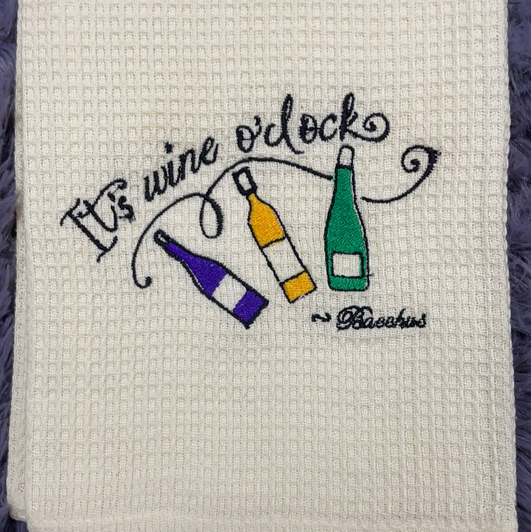 It's Wine O'Clock Kitchen Towel