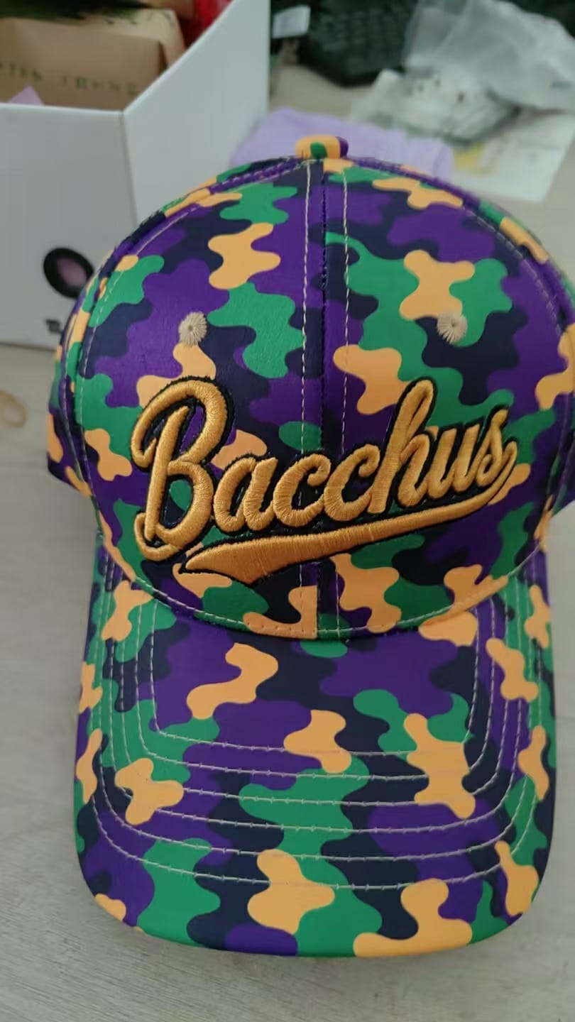Camo Hat With 3-D Embroidery