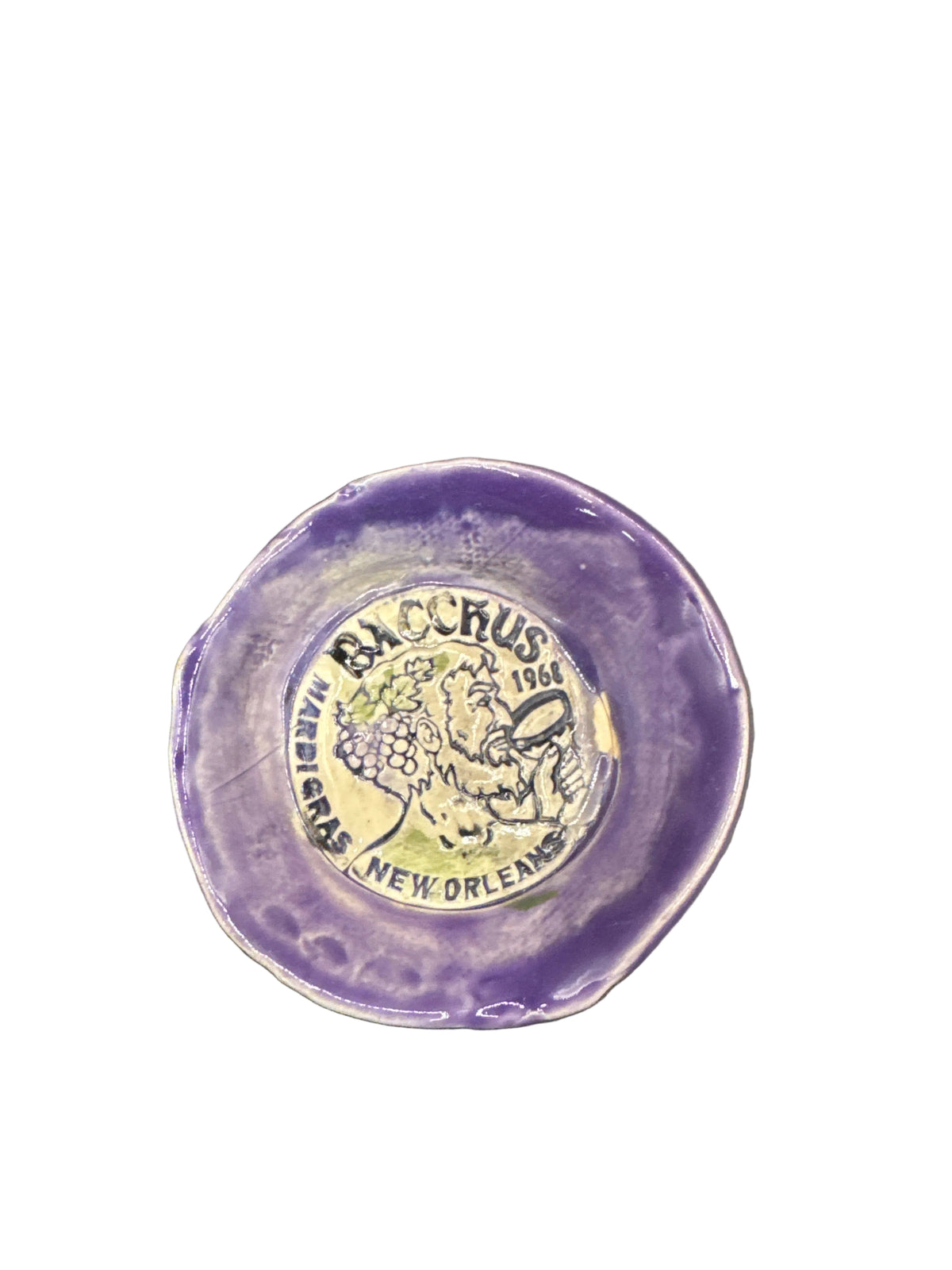 Dena Burleson Mardi Gras 3” Ceramic Mini Trinket Bowl