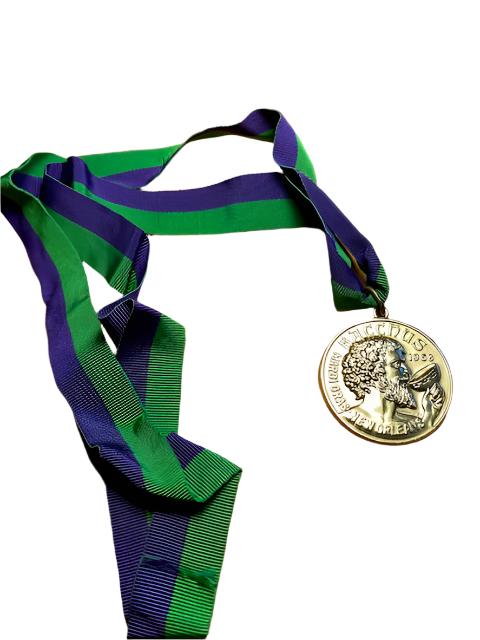 1986 Aluminum Bacchus Medal on Ribbon