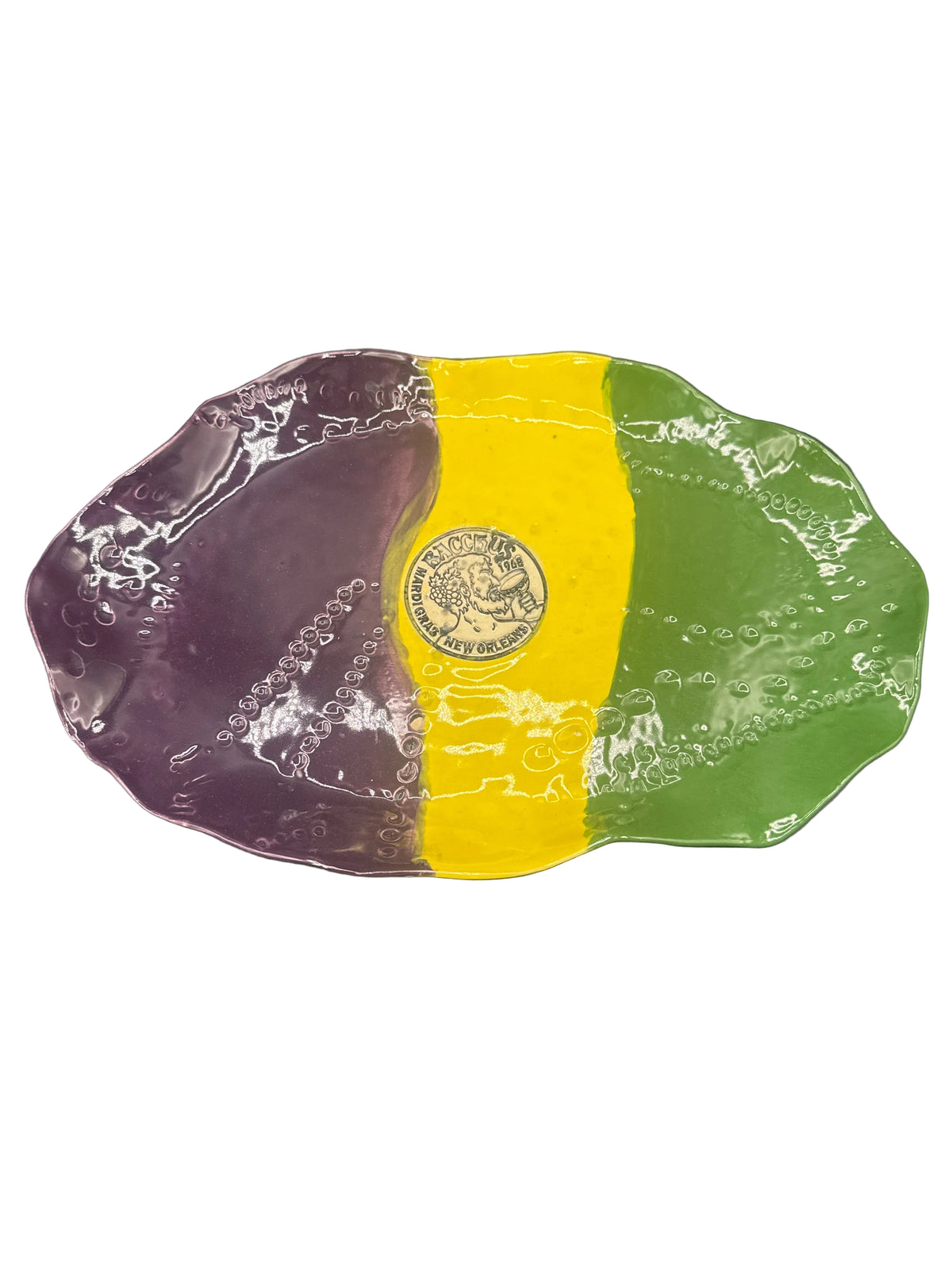 Dena Burleson Mardi Gras Serving Platter