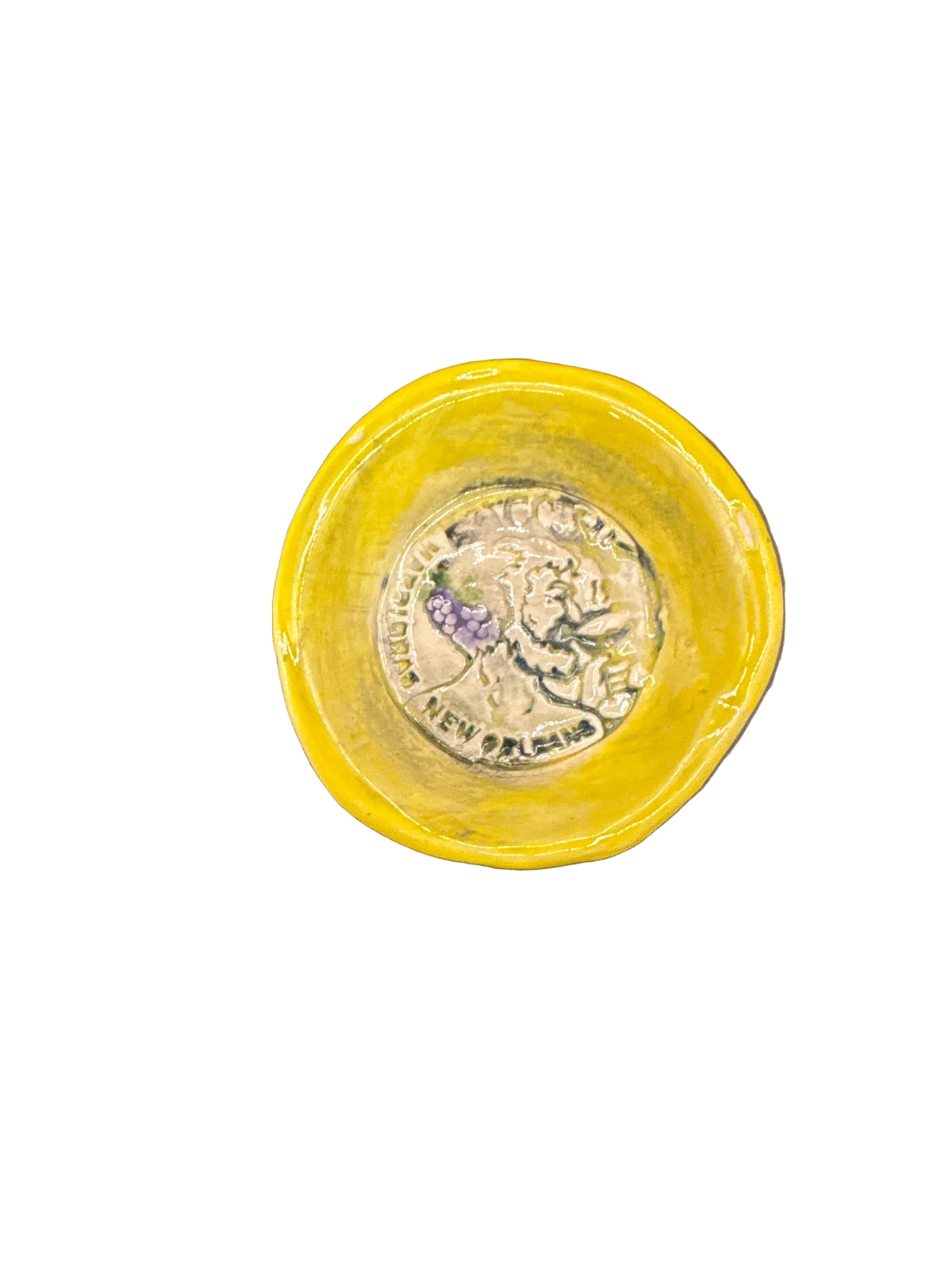 Dena Burleson Mardi Gras 3” Ceramic Mini Trinket Bowl