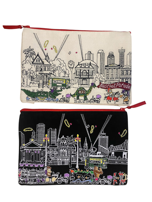 Embroidered Makeup Bag