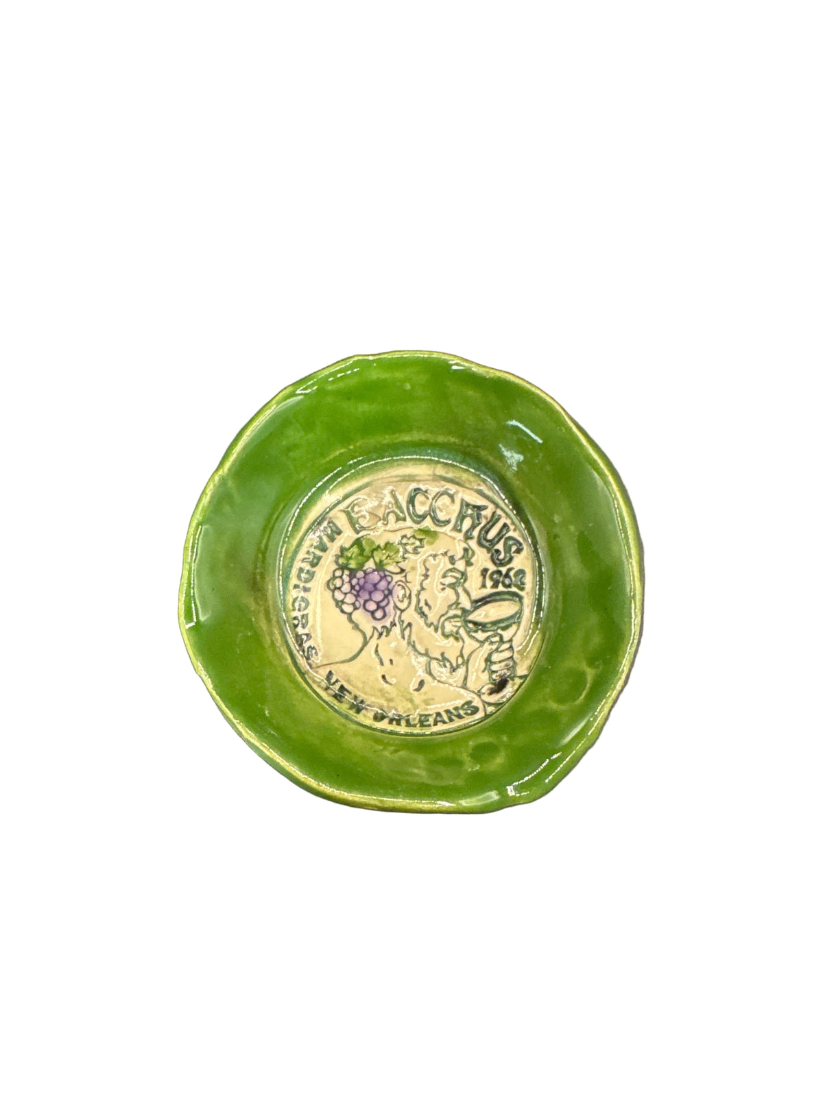 Dena Burleson Mardi Gras 3” Ceramic Mini Trinket Bowl