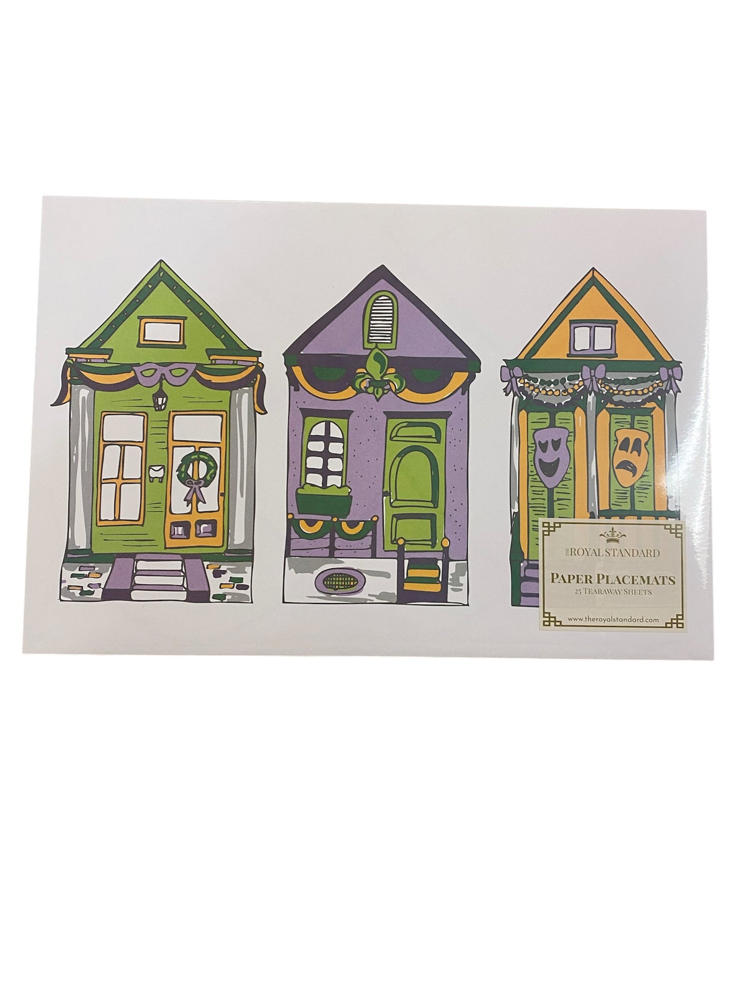 Mardi Gras Parade Houses Paper Placemat