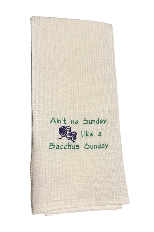 Bacchus Sunday Embroidered Towel