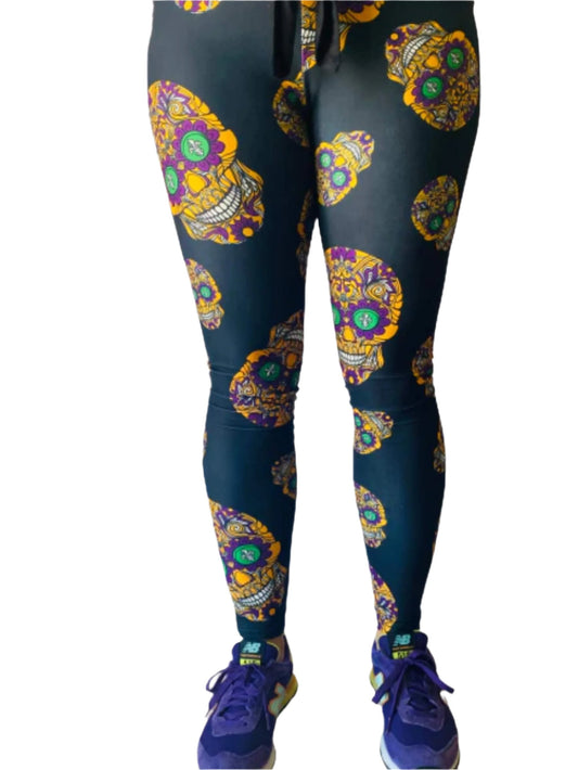 Spandex Leggings - Sugar Skulls