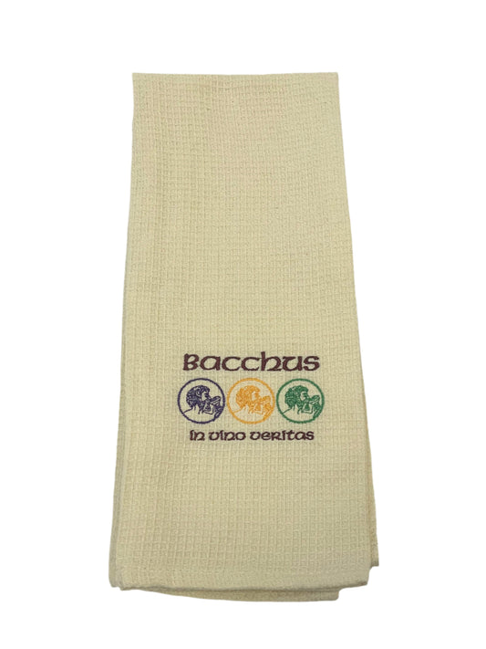 Three Bacchus Doubloons Embroidered Towel