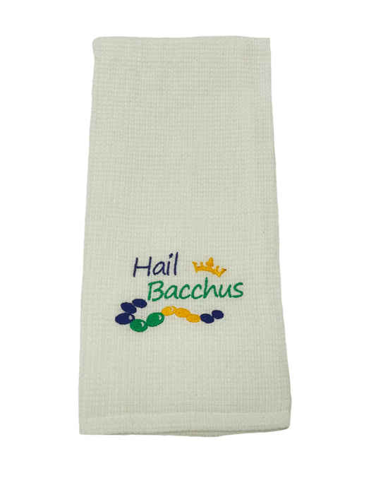 Hail Bacchus Embroidered Towel