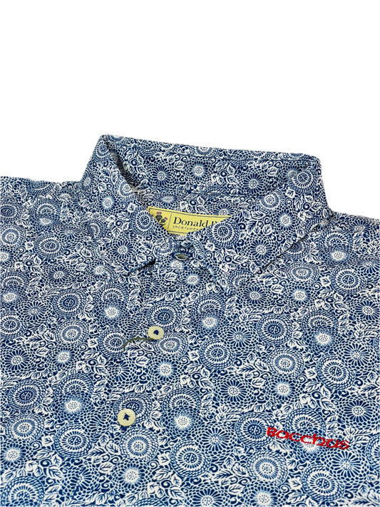 Donald Ross Blue Kaleidoscope Shirt (Runs large)