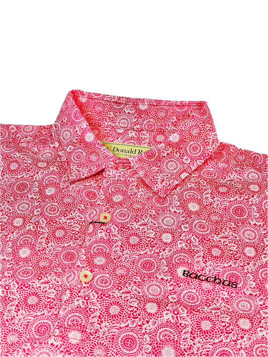 Donald Ross Pink Azalea Kaleidoscope Shirt (Runs large)